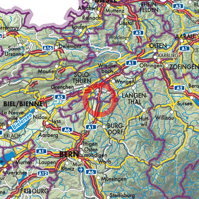 Landkarte Recherswil