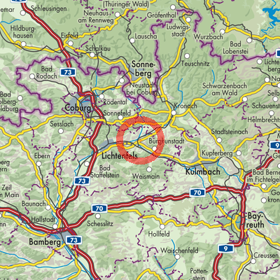 Landkarte Redwitz an der Rodach (VGem)