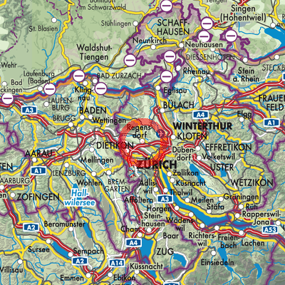 Landkarte Regensdorf