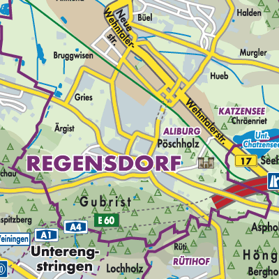 Übersichtsplan Regensdorf