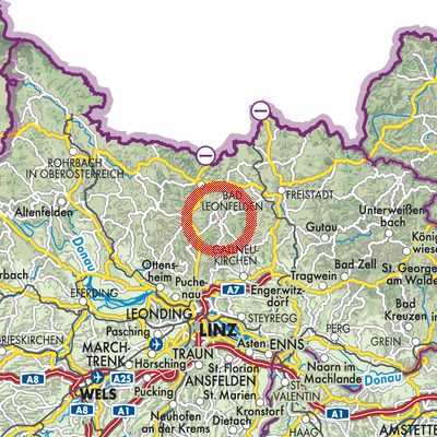 Landkarte Reichenau im Mühlkreis