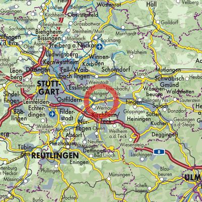 Landkarte Reichenbach an der Fils