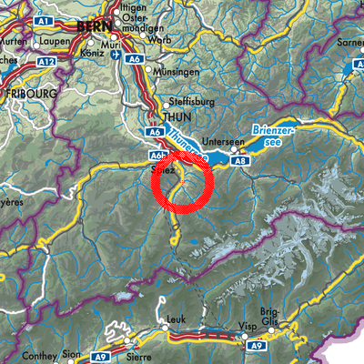 Landkarte Reichenbach im Kandertal