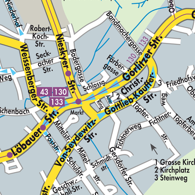 Stadtplan Reichenbach/Oberlausitz