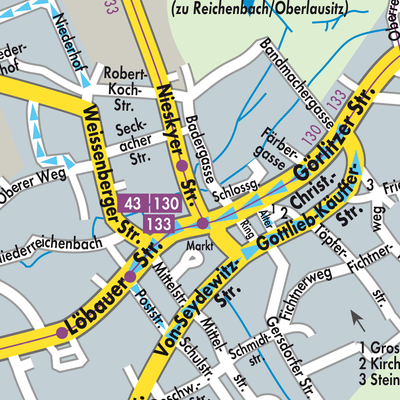 Stadtplan Reichenbach/Oberlausitz