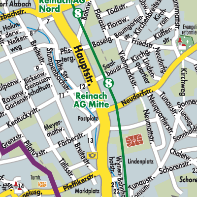 Stadtplan Reinach