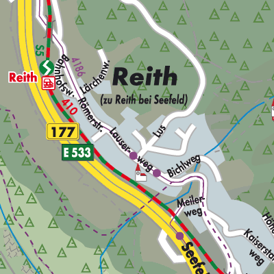Stadtplan Reith bei Seefeld