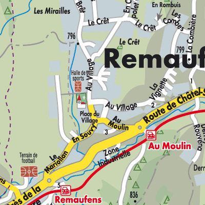 Stadtplan Remaufens