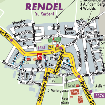 Stadtplan Rendel