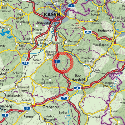 Landkarte Rengshausen