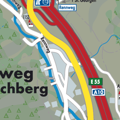 Stadtplan Rennweg am Katschberg