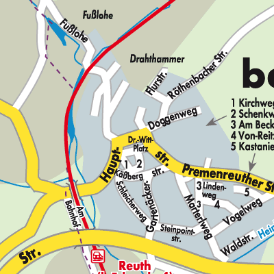Stadtplan Reuth b.Erbendorf