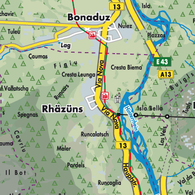 Übersichtsplan Rhäzüns