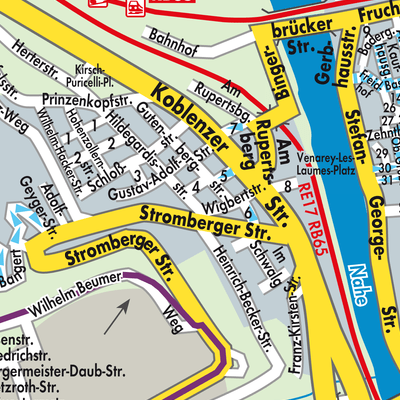Stadtplan Rhein-Nahe