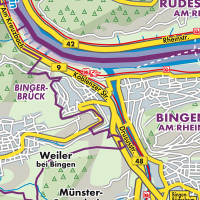 Übersichtsplan Rhein-Nahe
