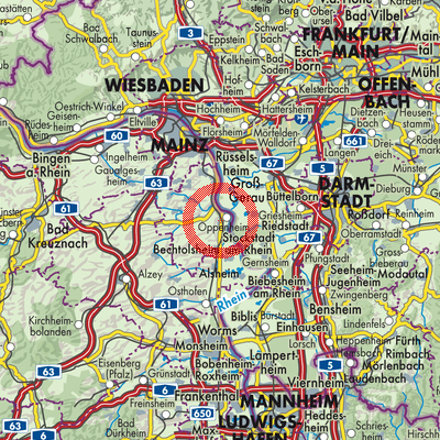 Landkarte Rhein-Selz
