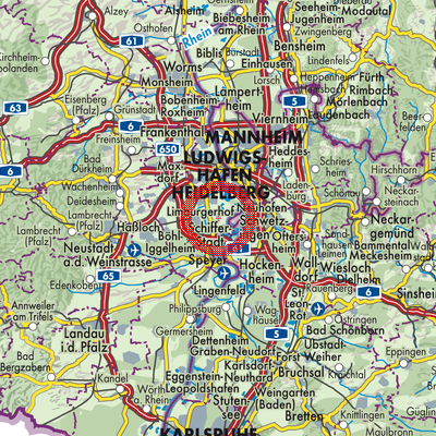 Landkarte Rheinauen