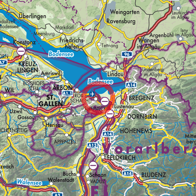 Landkarte Rheineck