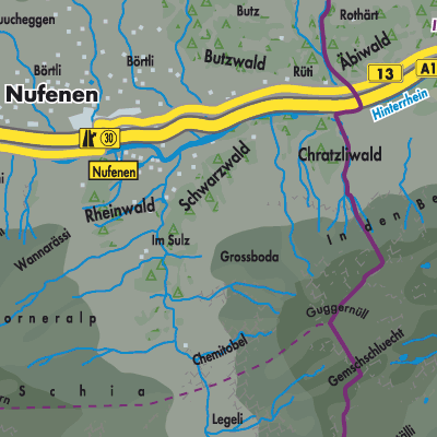 Übersichtsplan Rheinwald