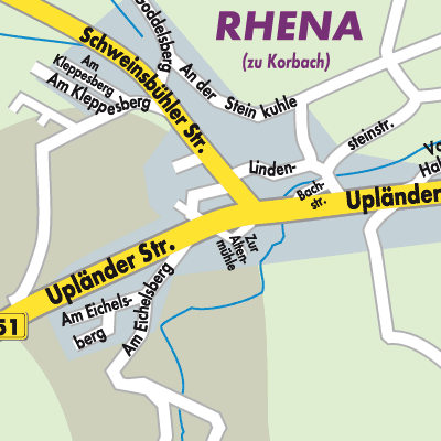 Stadtplan Rhena
