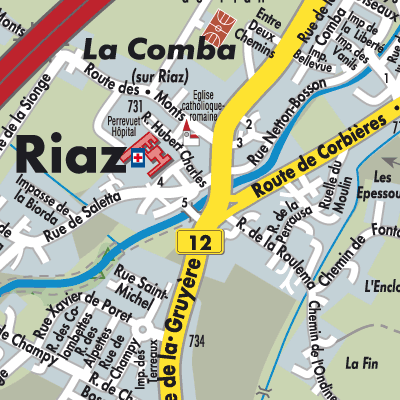 Stadtplan Riaz
