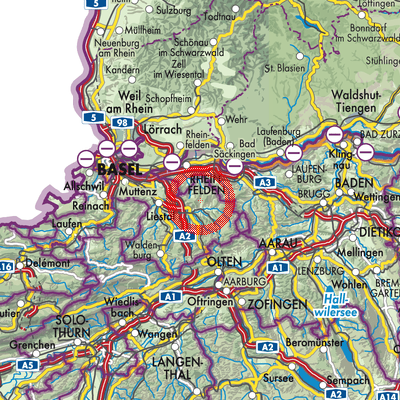 Landkarte Rickenbach (BL)