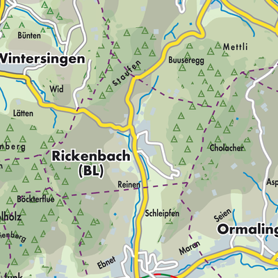 Übersichtsplan Rickenbach (BL)