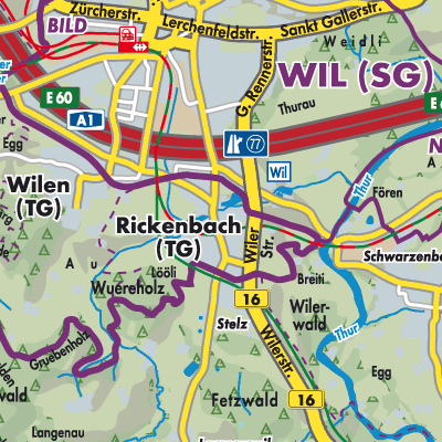 Übersichtsplan Rickenbach (TG)