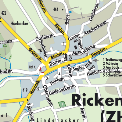 Stadtplan Rickenbach (ZH)