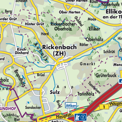 Übersichtsplan Rickenbach (ZH)