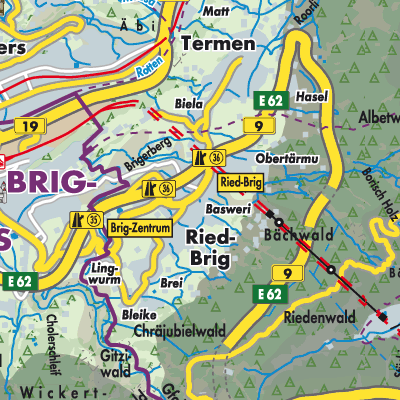 Übersichtsplan Ried-Brig