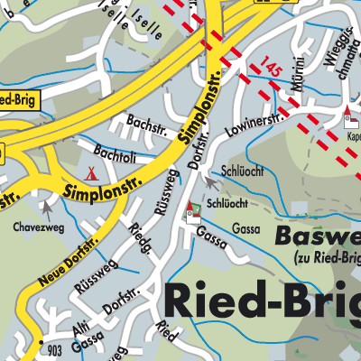 Stadtplan Ried-Brig