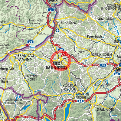 Landkarte Ried im Innkreis