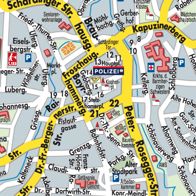 Stadtplan Ried im Innkreis