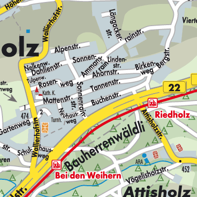 Stadtplan Riedholz