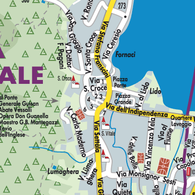 Stadtplan Riva San Vitale