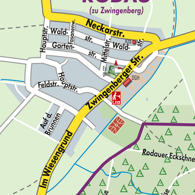 Stadtplan Rodau