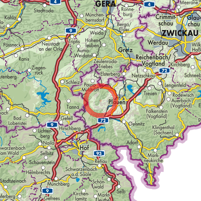 Landkarte Rößnitz