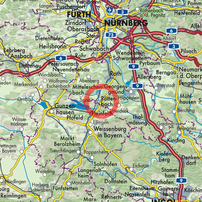 Landkarte Röttenbach