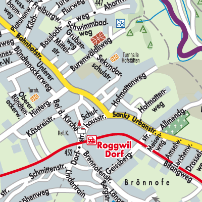 Stadtplan Roggwil (BE)