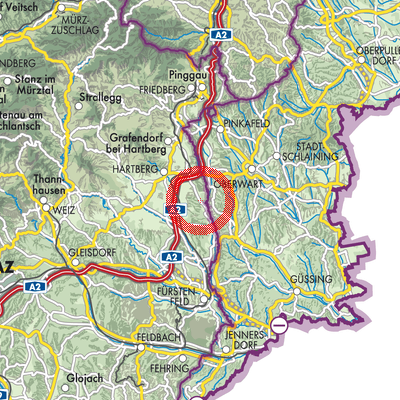 Landkarte Rohr bei Hartberg