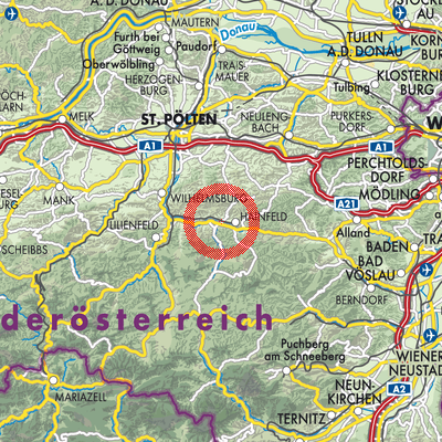 Landkarte Rohrbach an der Gölsen