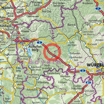Landkarte Rohrbrunner Forst