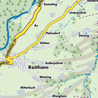 Übersichtsplan Roitham am Traunfall