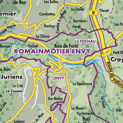 Romainmôtier-Envy - Stadtpläne und Landkarten