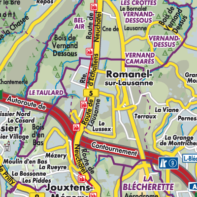 Übersichtsplan Romanel-sur-Lausanne