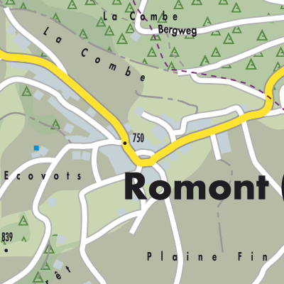Stadtplan Romont (BE)