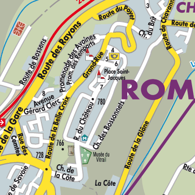 Stadtplan Romont (FR)