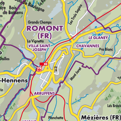 Übersichtsplan Romont (FR)