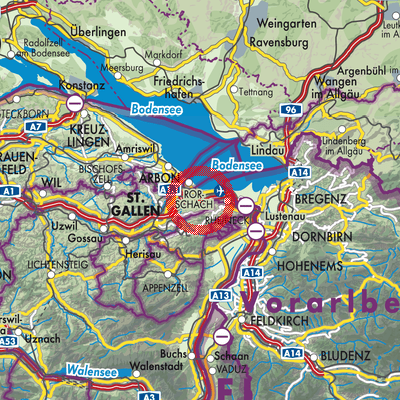 Landkarte Rorschacherberg